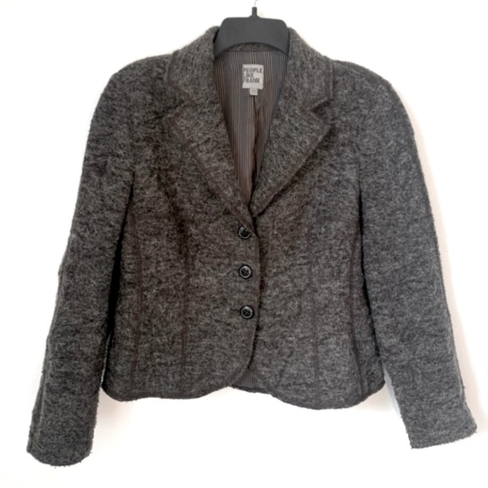 People Like Frank Fuzzy Wool Blend Blazer Medium